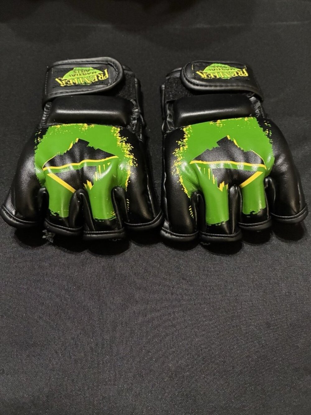Premier Martial Arts Drive Boxing Gloves L/XL green, Yellow, And Black